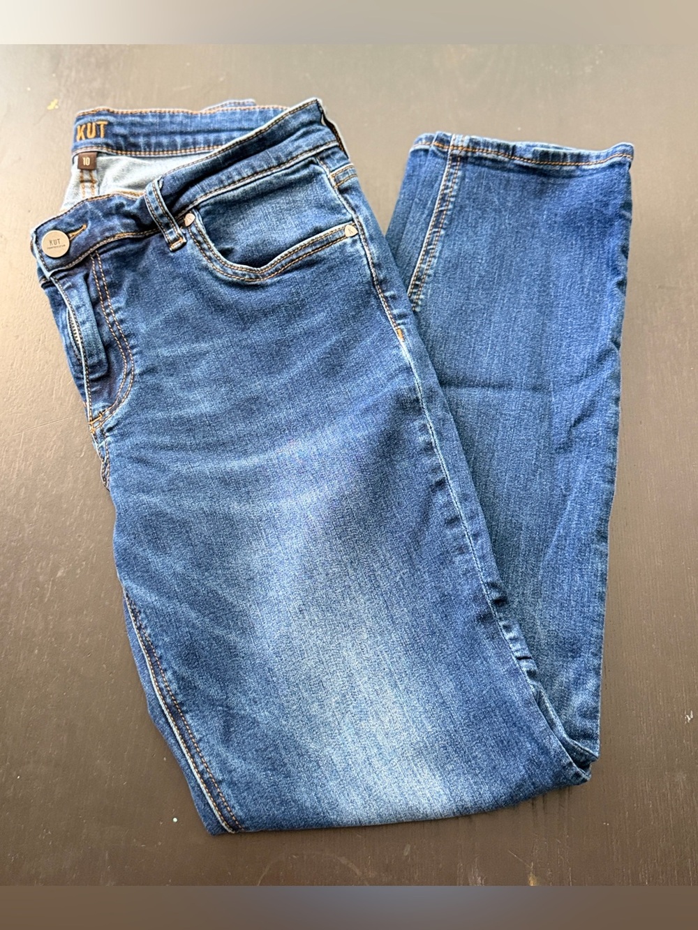 KUT from the Kloth Women's Size 10 quiet luxury straight leg Denim Jeans